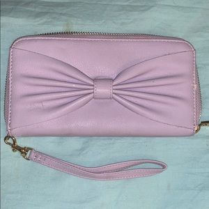 Purple zip wallet